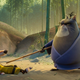 Michael Cera as Hank and Samuel L. Jackson as Jimbo in Paws of Fury: The Legend of Hank.